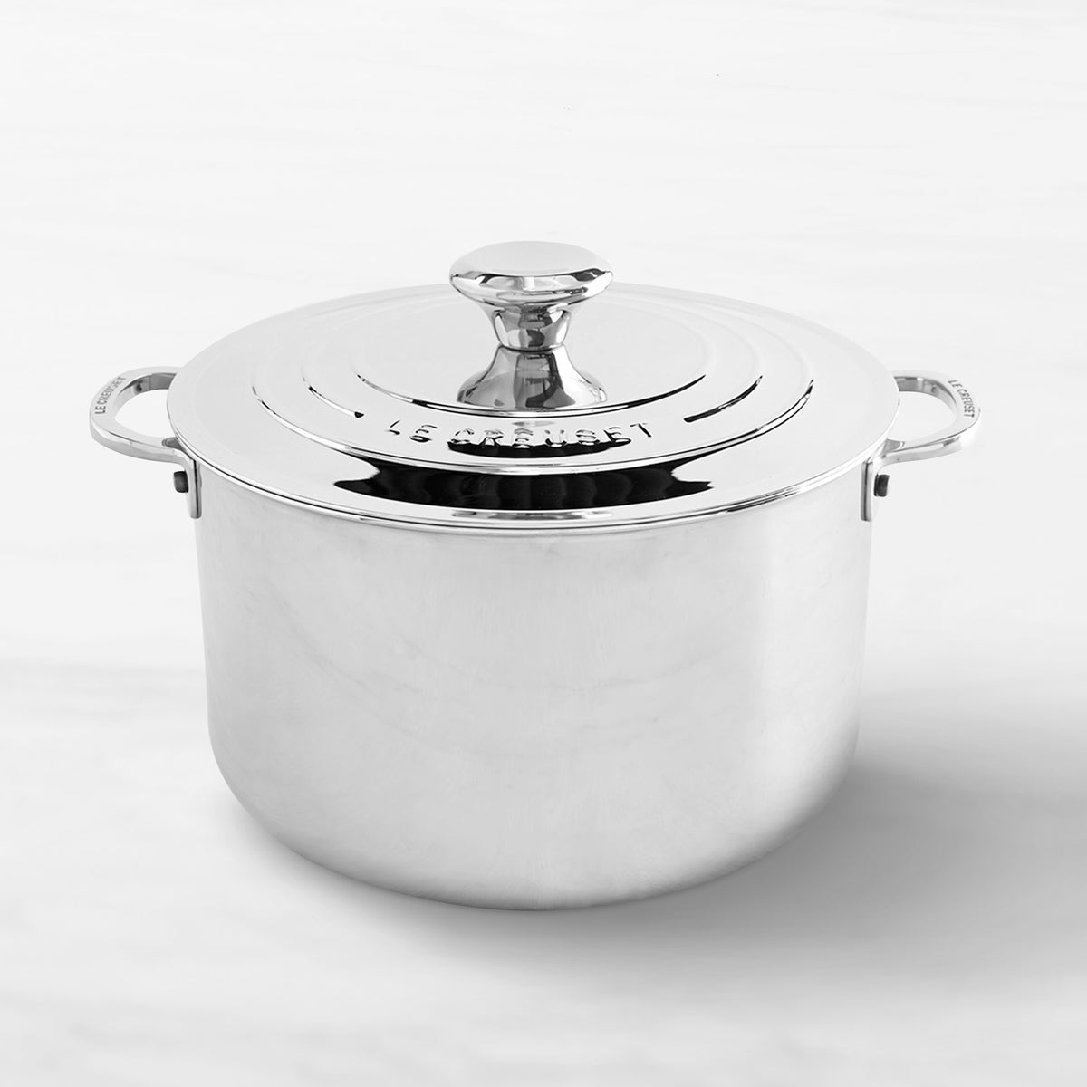 Le Creuset Signature Stainless-Steel Stockpot, 7-Qt.,,