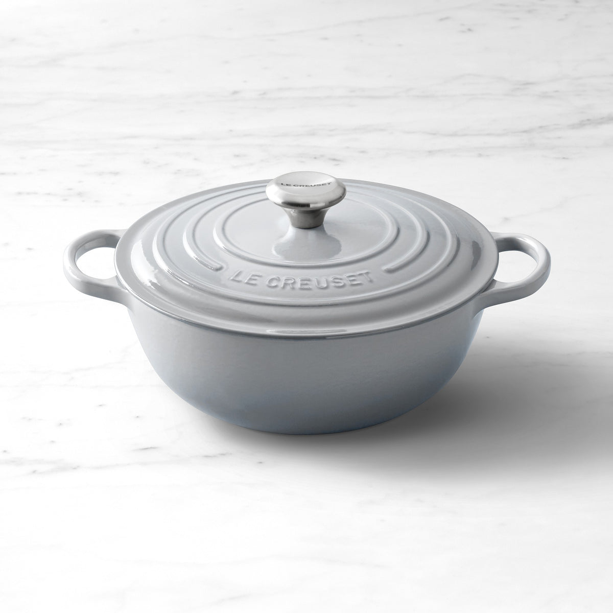 Le Creuset Signature Enameled Cast Iron Soup Pot, 4.5-Qt.,French Grey,