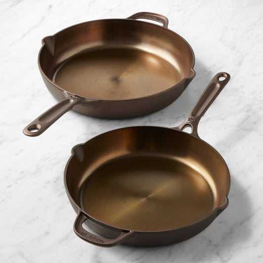 Made In Seasoned Cast Iron Skillet Set, 10" & 12",,WSNOADS