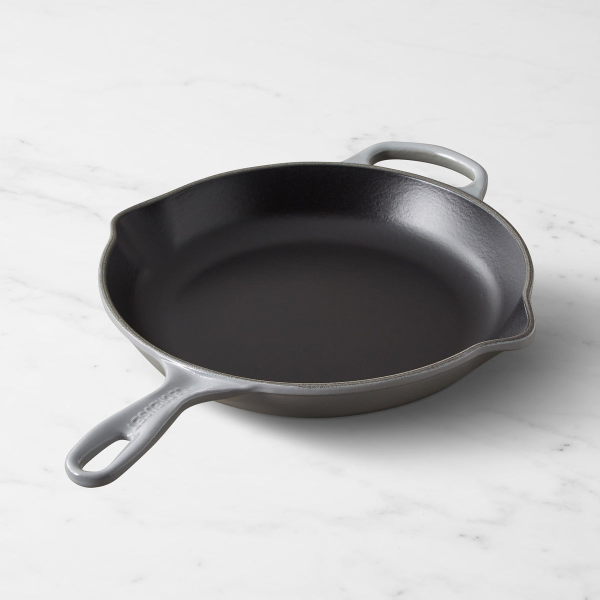 Le Creuset Signature Enameled Cast Iron Skillet Fry Pans,French Grey,Pan\, 10.25"