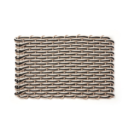 The Rope Co. Doormat,Sand & Charcoal & Oyster,Sand & Charcoal & Oyster Doormat\, Large\, 21" X 34"