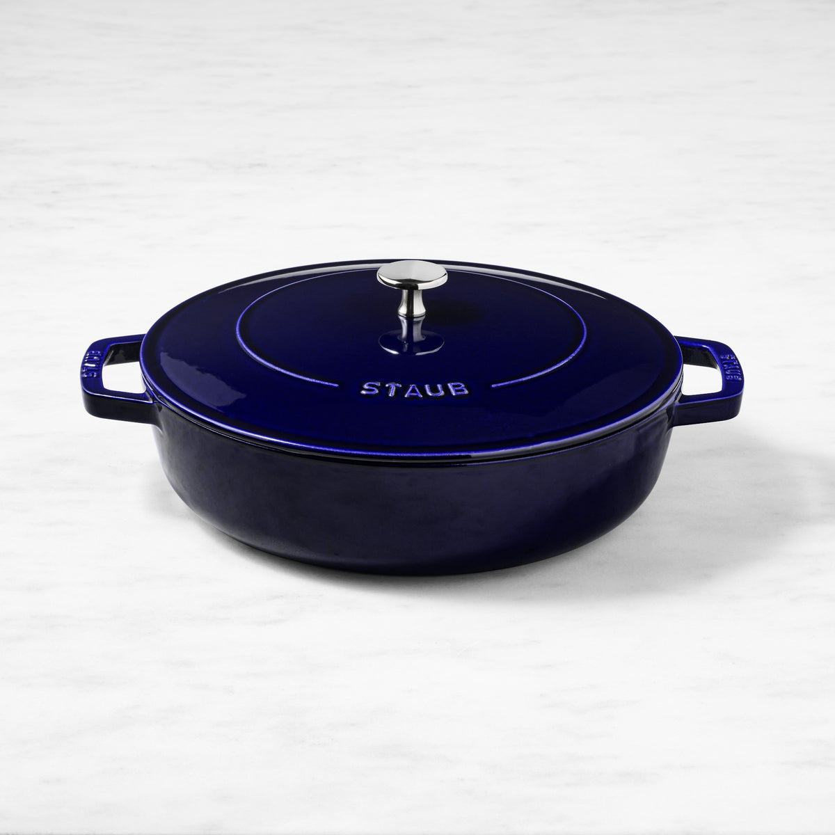 Staub x Smitten Kitchen Enameled Cast Iron Braiser 4-Qt,Sapphire,