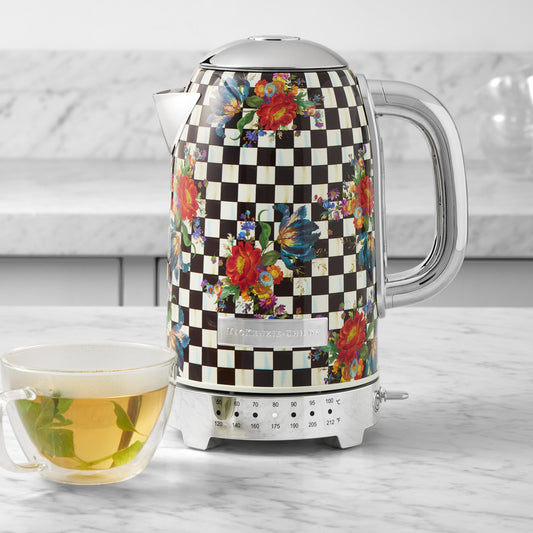 MacKenzie-Childs Courtly Flower Market Electric Kettle,,WSNOADS