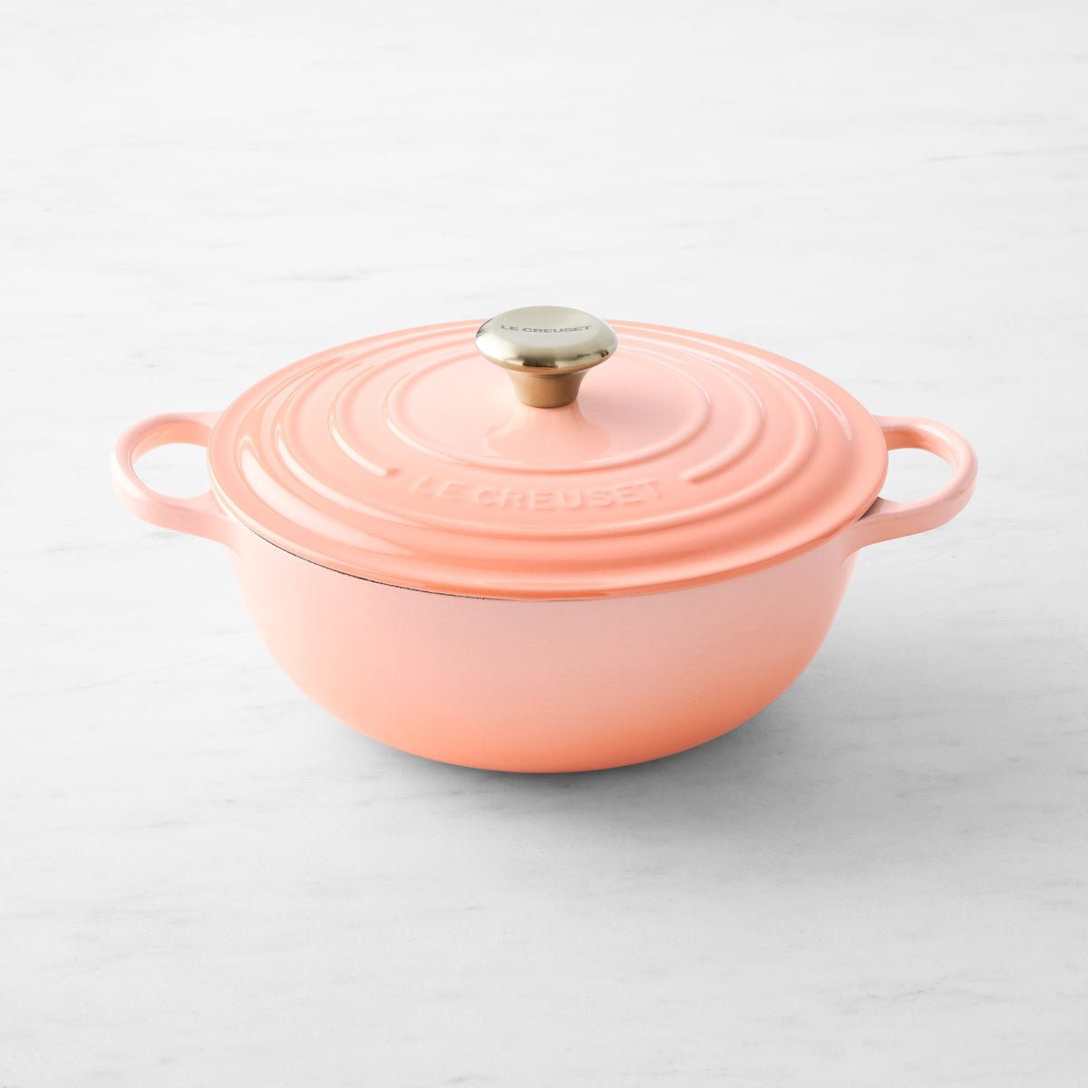 Le Creuset Signature Enameled Cast Iron Soup Pot, 4.5-Qt.,Peche,