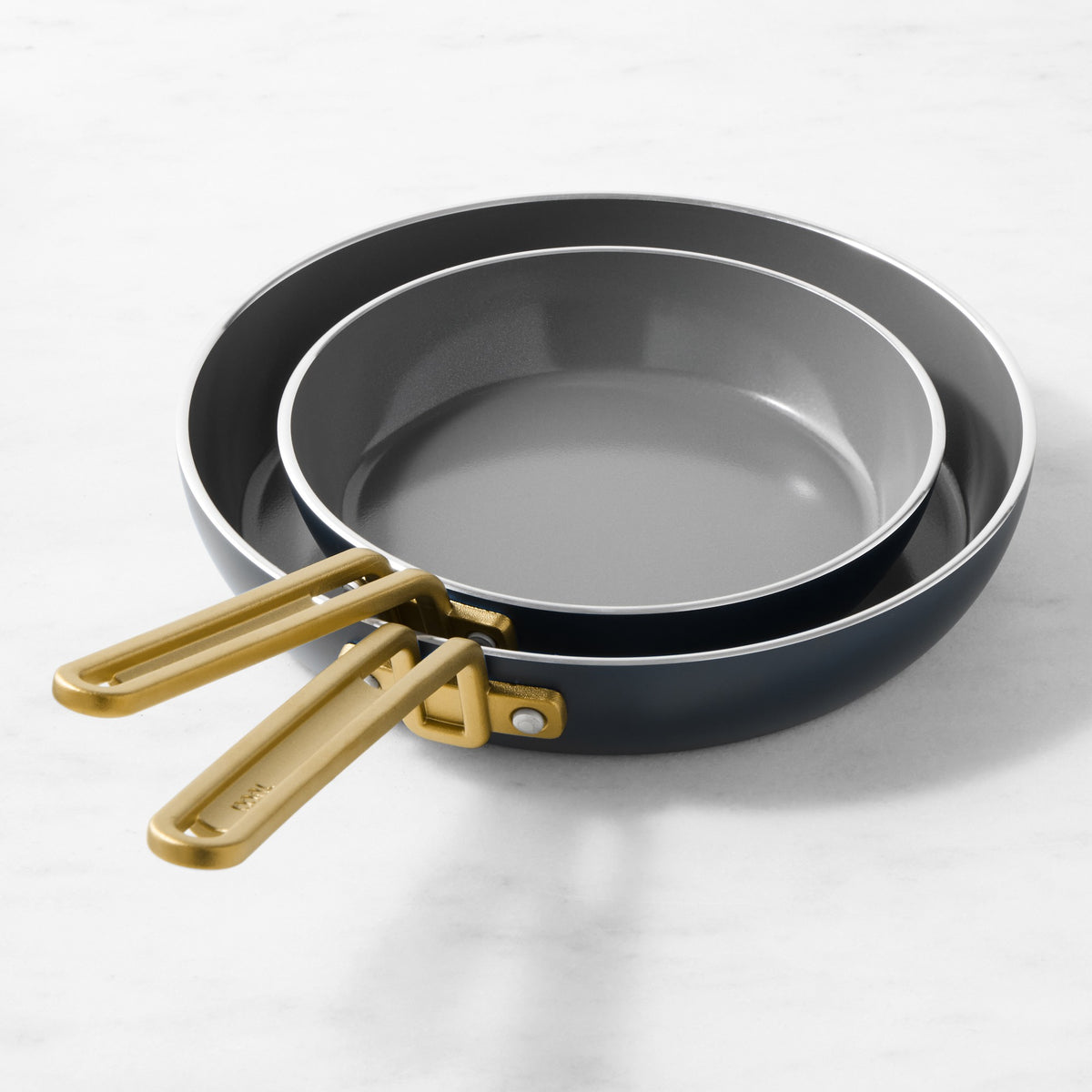 GreenPan Stanley Tucci Ceramic Nonstick Fry Pan, Set of 2,Marino Blue,