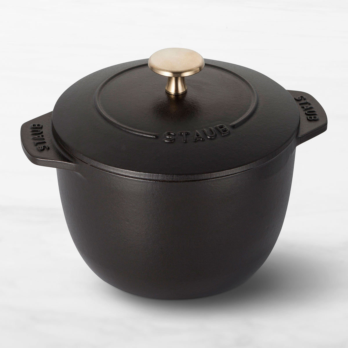 Staub Enameled Cast Iron Petite French Oven, 1.5-Qt.,Matte Black,