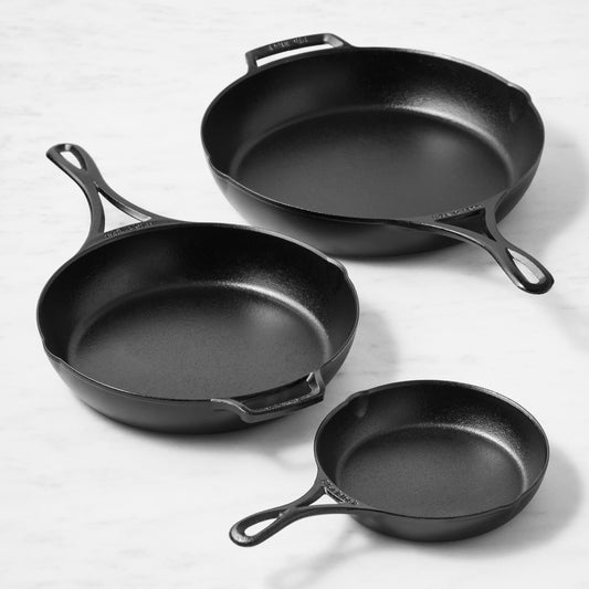 Lodge Blacklock Seasoned Cast Iron Skillet, Set of 3,,