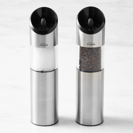 Trudeau Electric Rechargeable Salt & Pepper Mills Set, 8",,WSNOADS