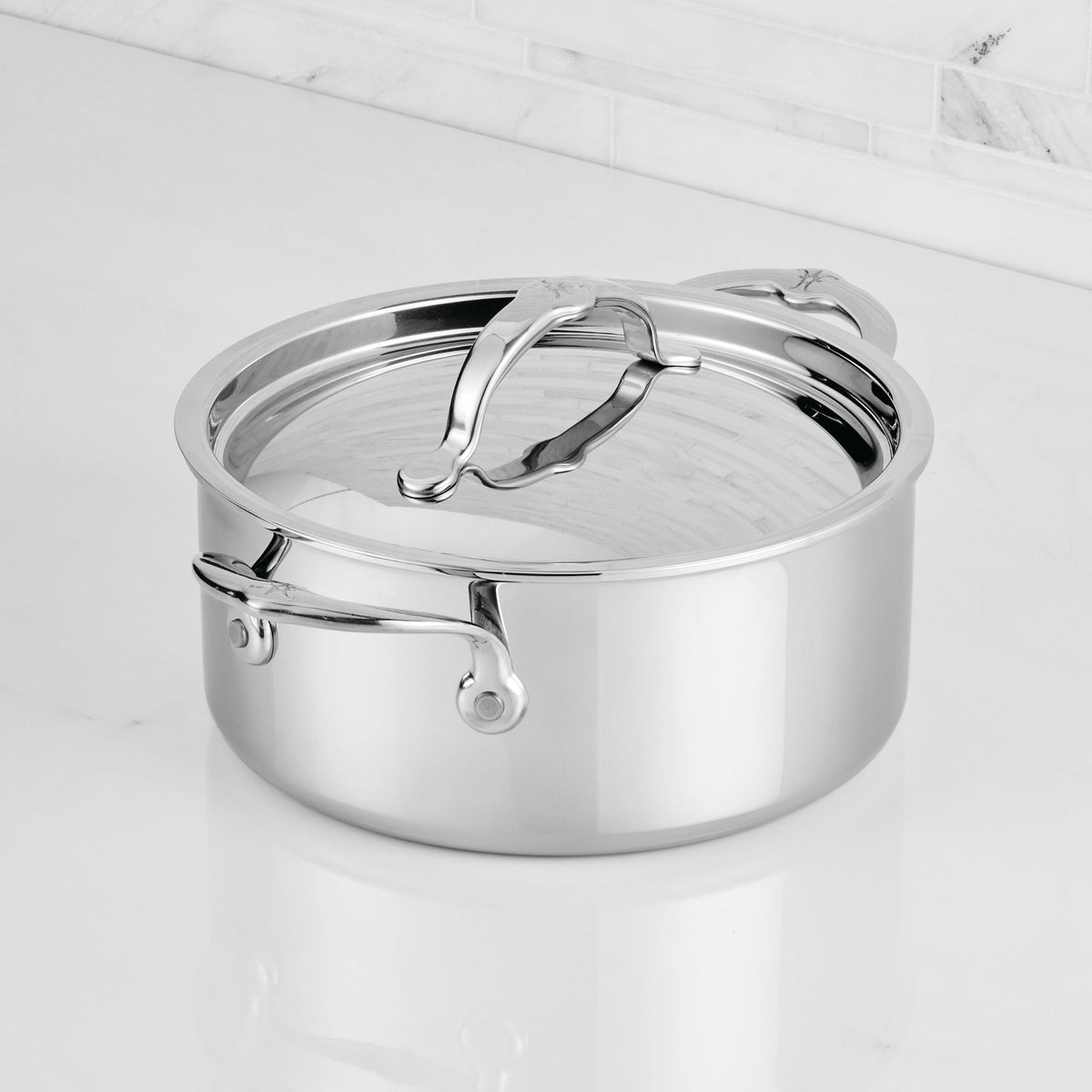 Hestan ProBond Luxe Professional Clad Stainless-Steel Soup Pot,3-Qt.,