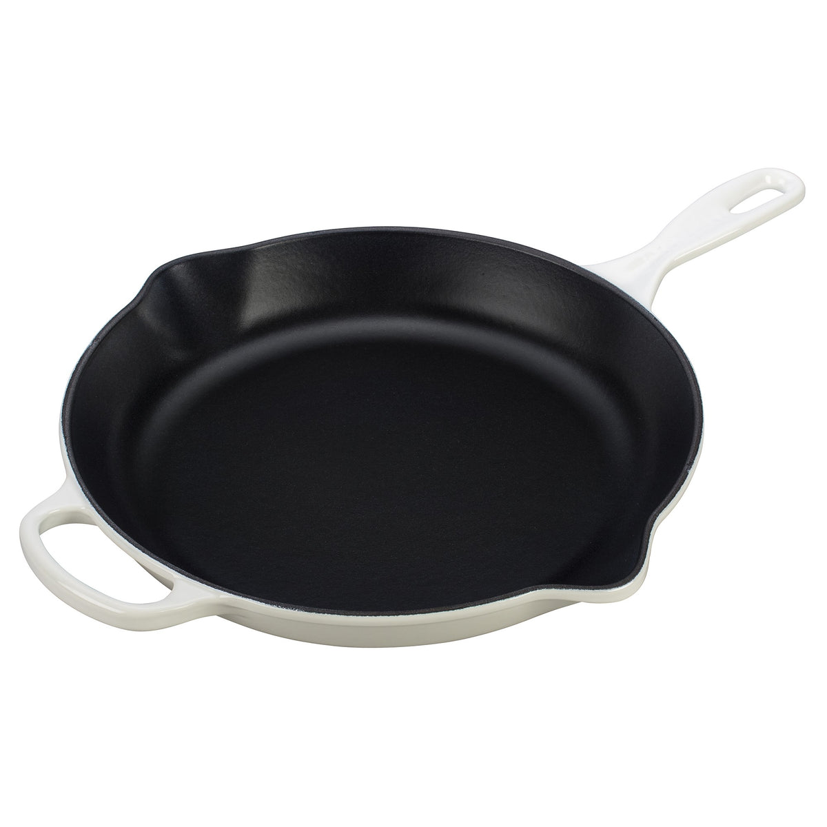 Le Creuset Signature Enameled Cast Iron Skillet Fry Pans,White,Pan\, 12"