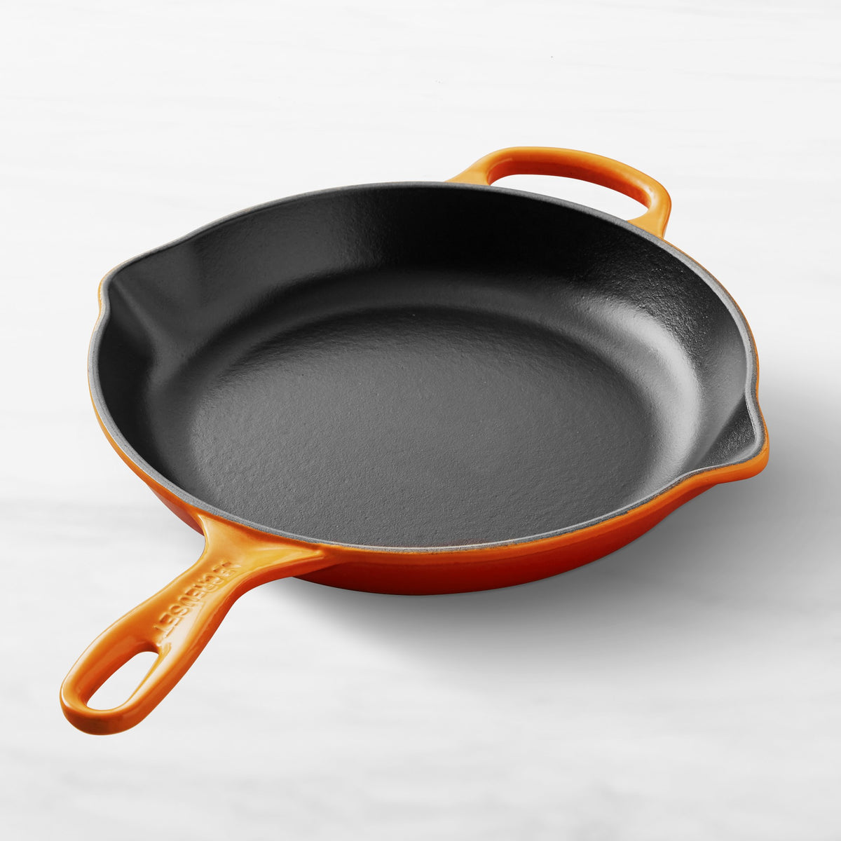Le Creuset Signature Enameled Cast Iron Skillet Fry Pans,Flame,Pan\, 10.25"