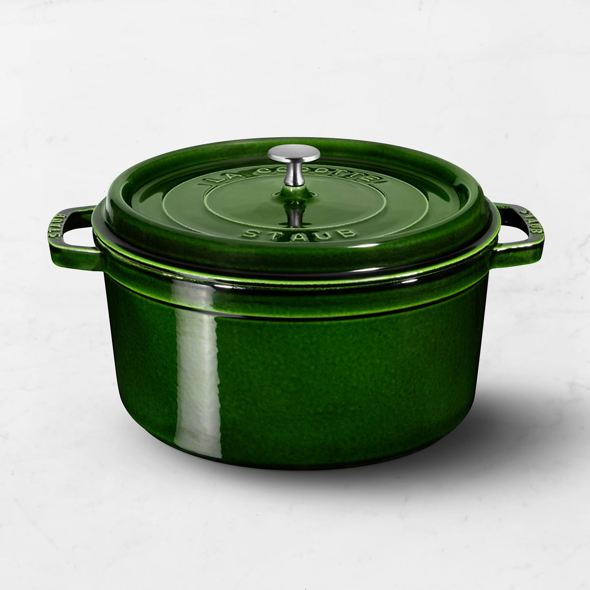 Staub Enameled Cast Iron Round Dutch Oven,Basil,7-Qt.