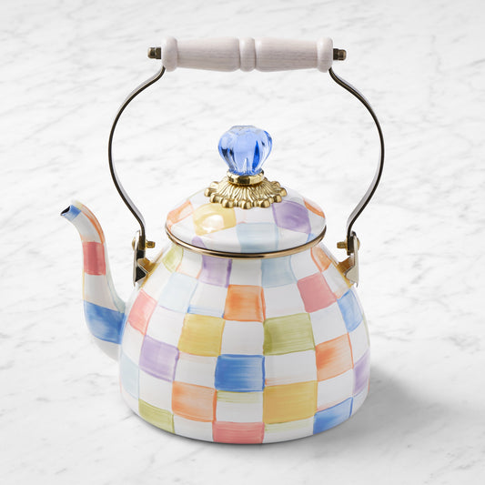 MacKenzie-Childs Confetti Check Tea Kettle, 2-Qt.,,WSNOADS