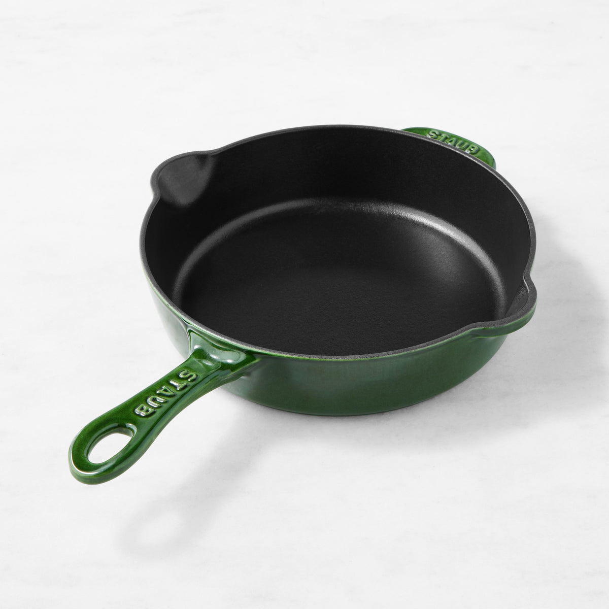 Staub Enameled Cast Iron Traditional Deep Skillet,Basil,8.5"