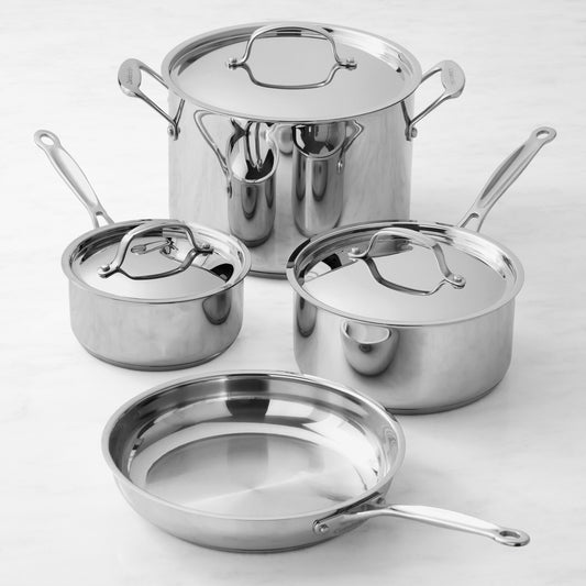 Cuisinart Chef's Classic Stainless-Steel 7-Piece Cookware Set,,