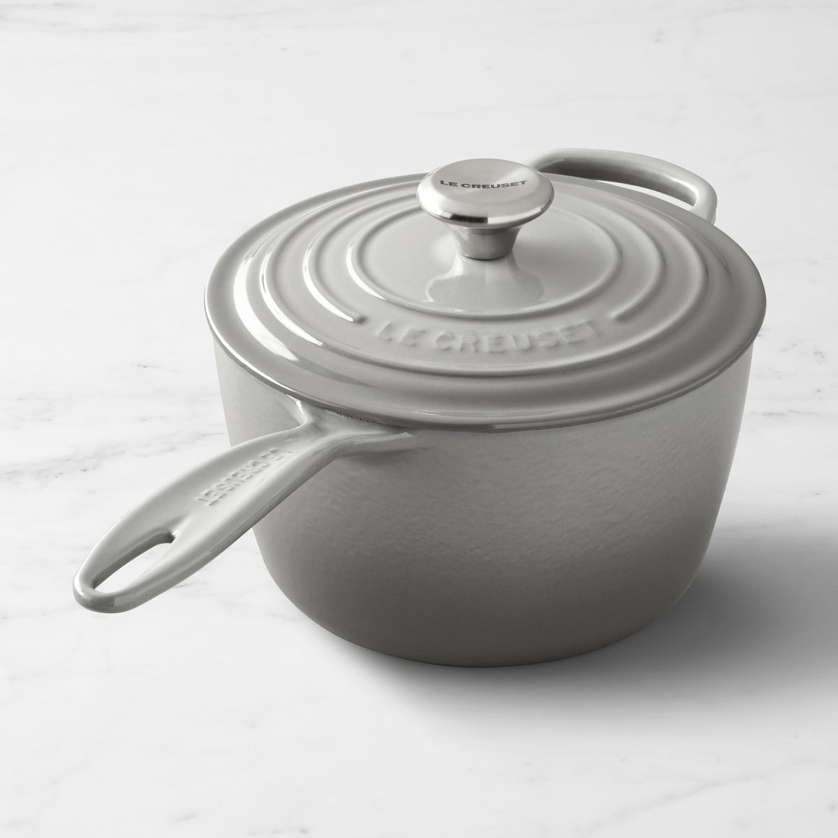 Le Creuset Signature Enameled Cast Iron Saucepan,French Grey,2.25-Qt.