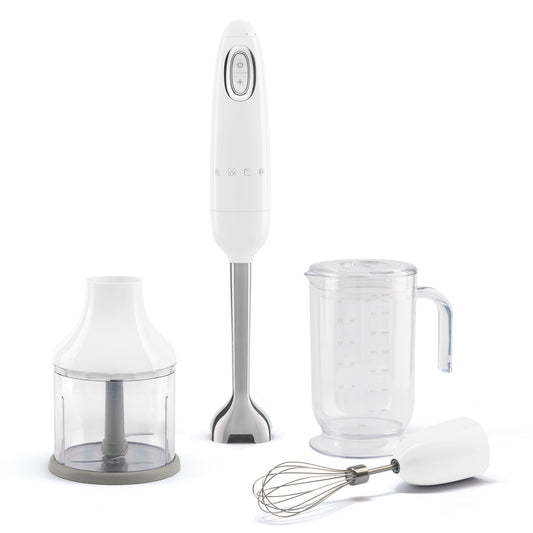 SMEG Retro Hand Blender with Accessories,White,