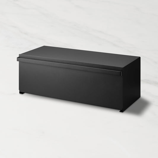 Yamazaki Home Tower Wide Bread Box,Black,