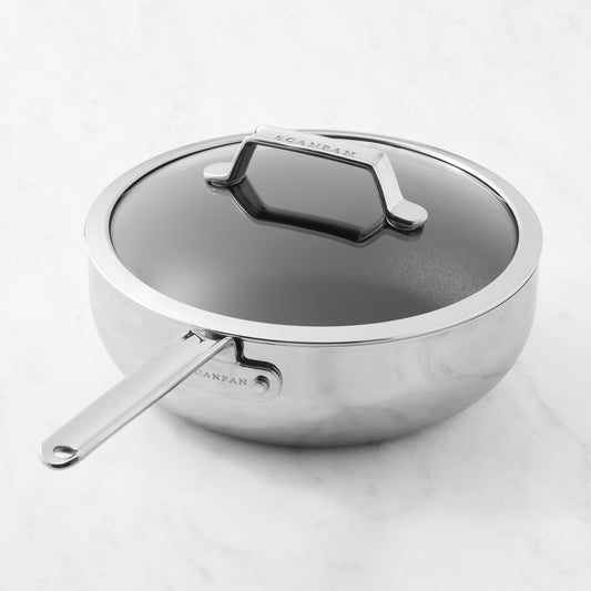 SCANPAN TSS+ Stainless-Steel Nonstick Essential Sauté Pan, 4-Qt.,,
