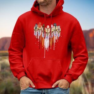 Native American Feather Heart Hoodie