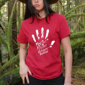 Mmiw Meaning Protect Native Women Red Hand Shirt