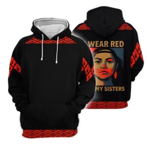 Mmiw Apparel I Wear Red for My Sisters Hoodie All Over Print