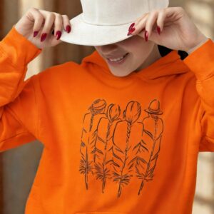 Orange Day Every Child Matters Feather Hoodie