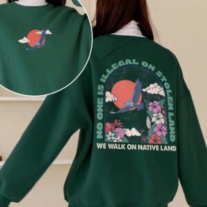 No One Is Illegal On Stolen Land Sweatshirt For Women